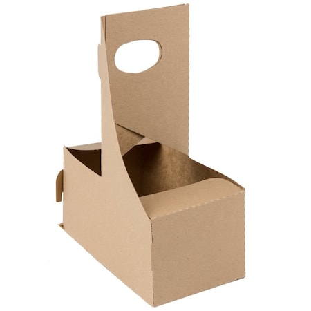 Graphic Packaging Field 2 Cup Handled Drink Carriers 8 in.x 3-5/8 in.x 10-1/8 in. 2-44oz Drinks, 250PK 02050-100 200